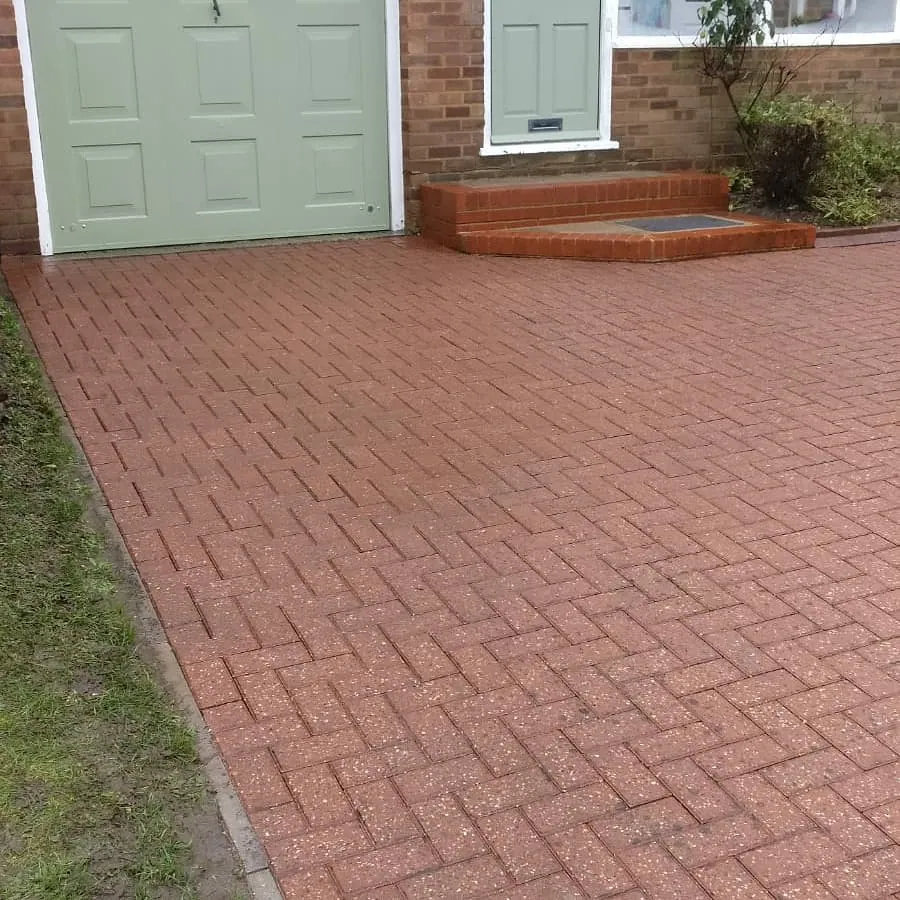 After Herringbone Block Paving
