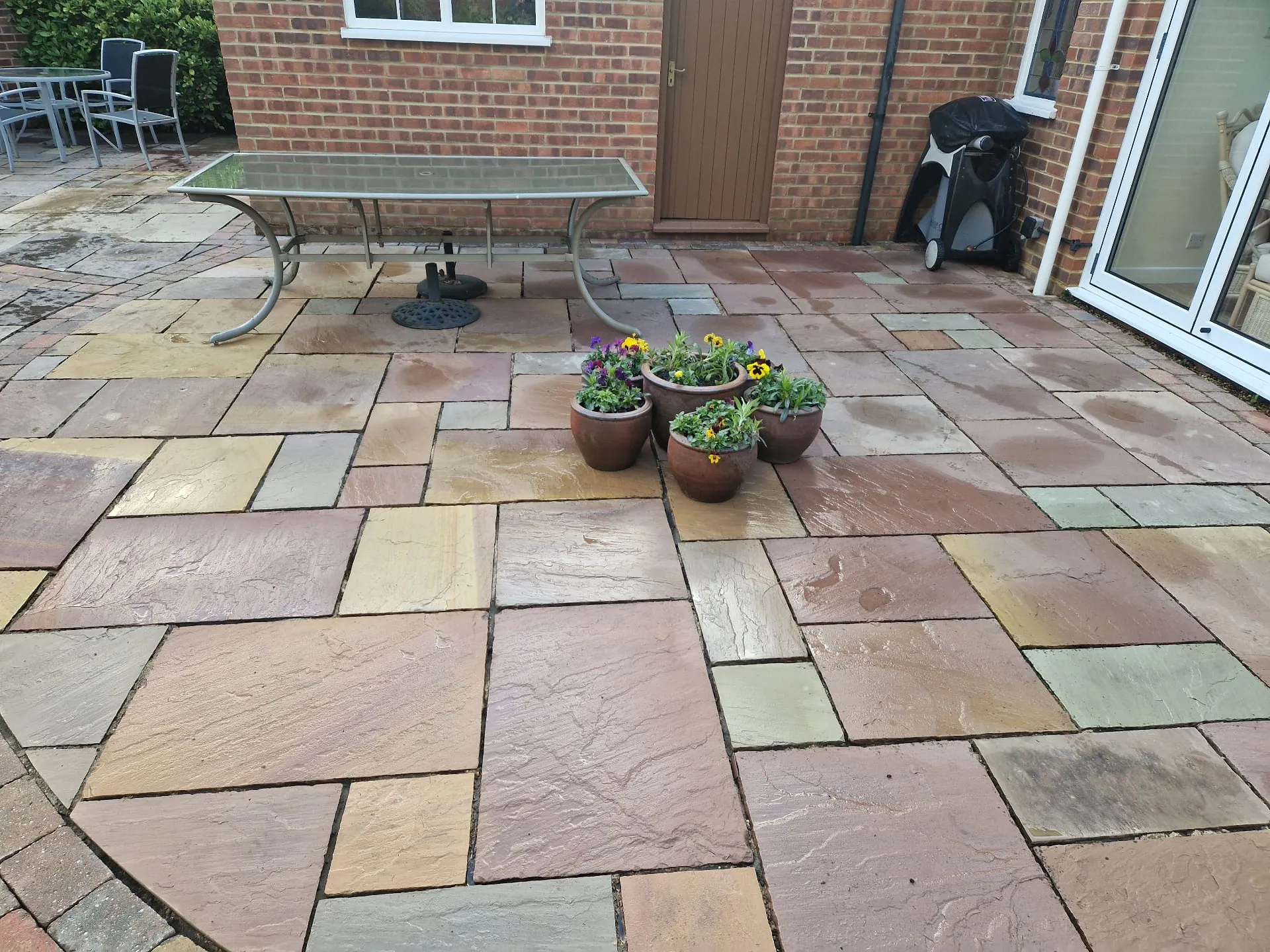 After Large Sandstone Patio