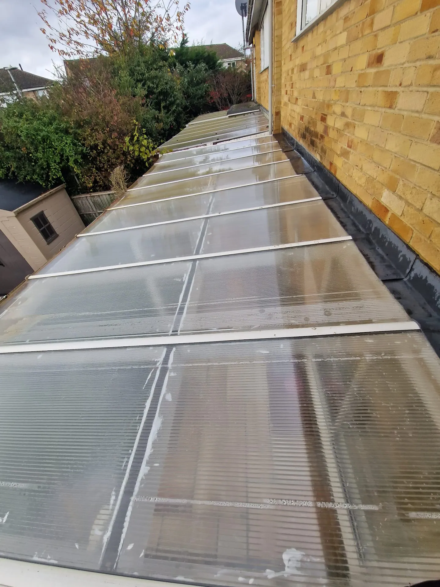 After Lean-to Roof Cleaning