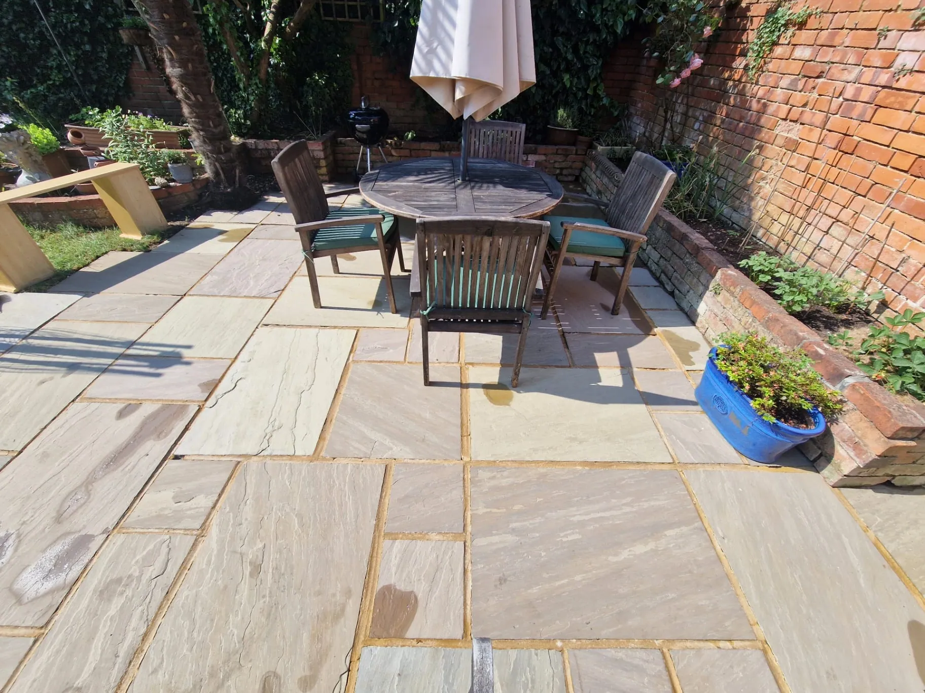 After Indian Sandstone Patio