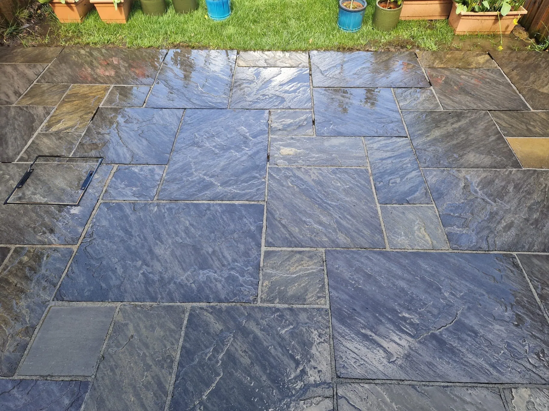 After Slate Patio Cleaning