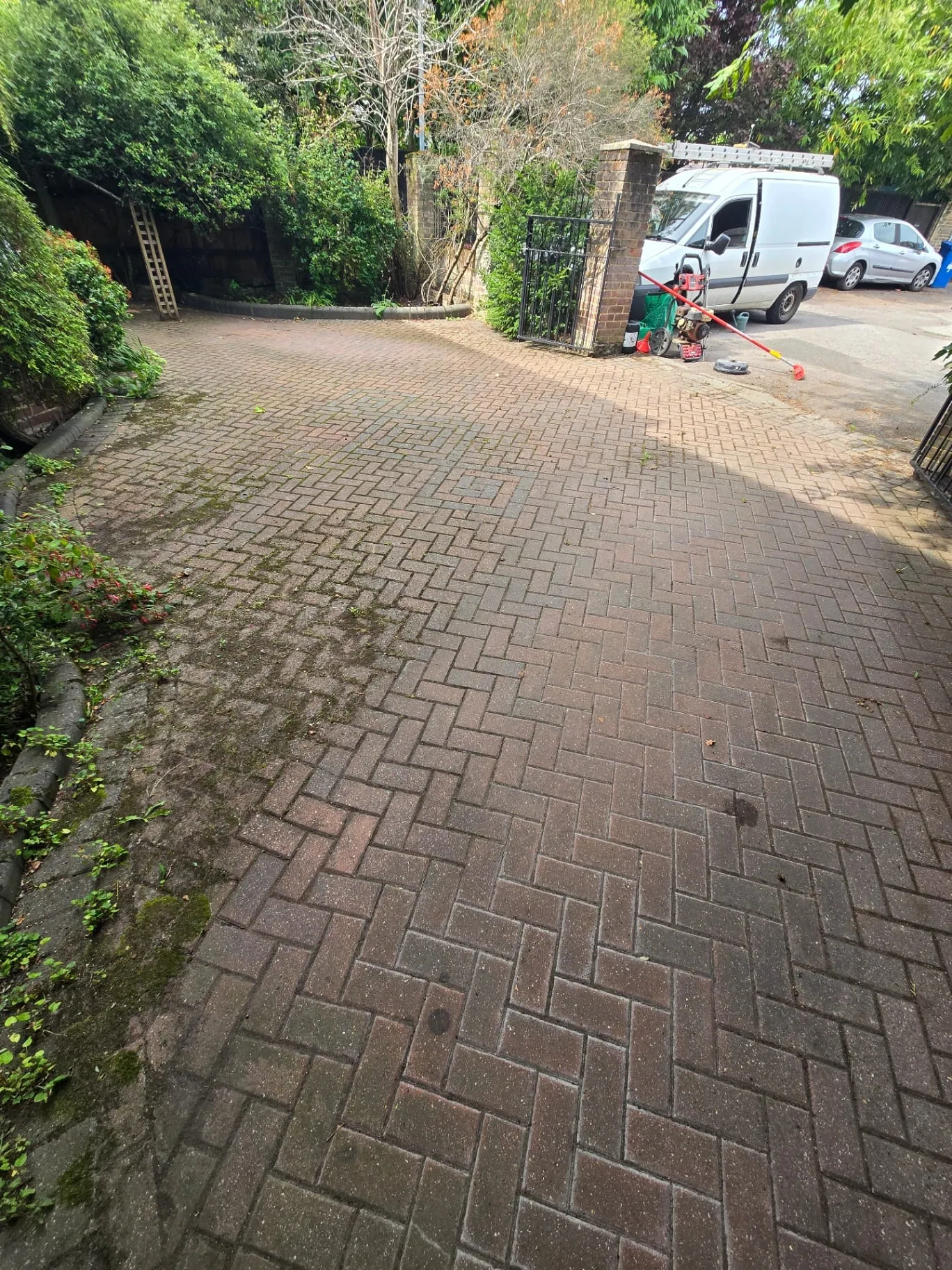 Before Block Paving Cleaning