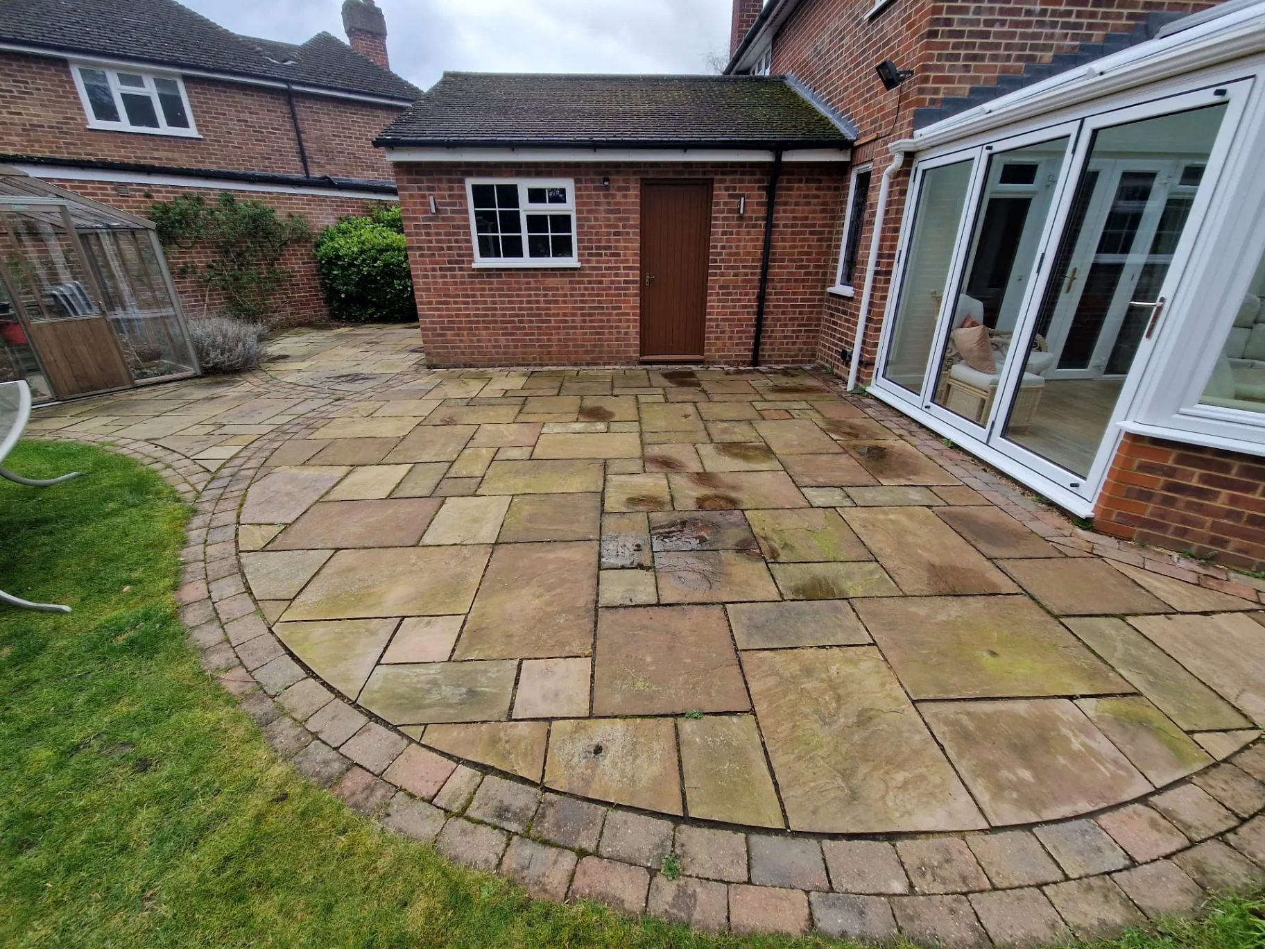 Before Large Sandstone Patio