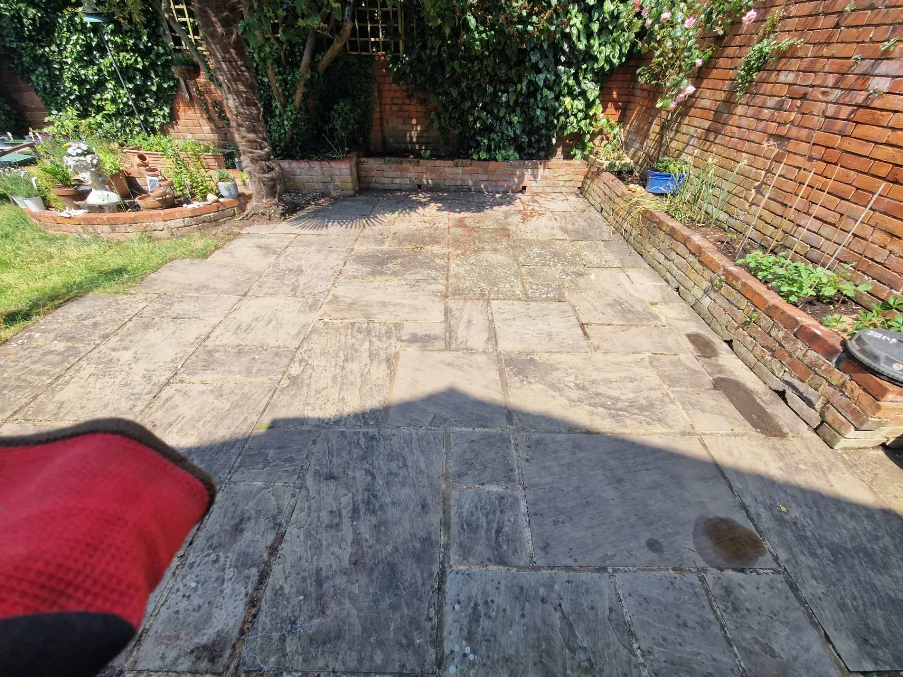 Before Indian Sandstone Patio